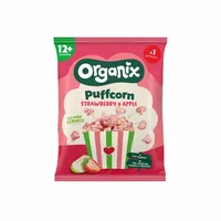 Puffcorn Snack Bio cu Capsuni si Mere, 12 luni+, Organix | 10 g