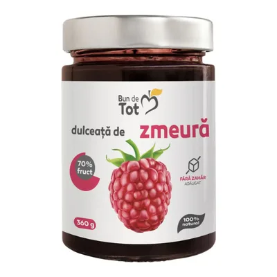 Bun de Tot Dulceata Zmeura, fara zahar, Dacia Plant | 360 g