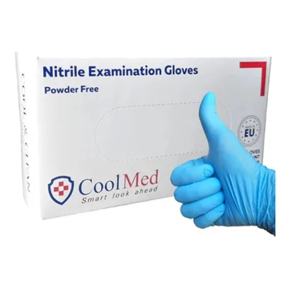 Manusi Nitril Cool Med albastre, marimea M, Top Glove | 100 buc.