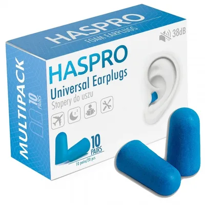 Dopuri de urechi de culoare albastra, Haspro | 20 bucati