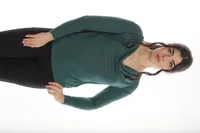 Bluza decolteu falduri CP24020 verde, Cesy | marimea L