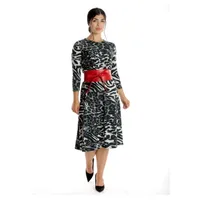 Rochie dama CI23078 negru animal print, Cesy | marimea S