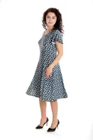 Rochie clini CV24033 negru/albastru/alb, Cesy | marimea S
