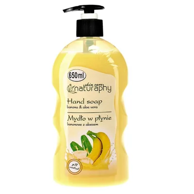 Sapun lichid Banane si Extract de Aloe Vera Naturaphy, Blux | 650 ml