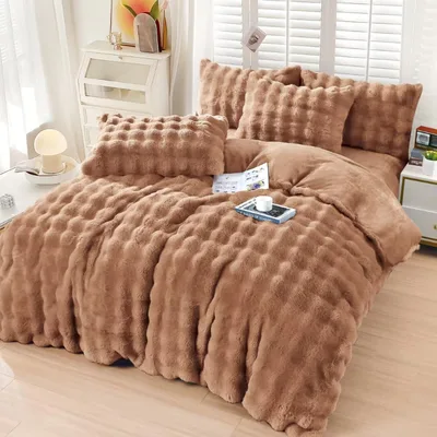 Lenjerie de pat pufoasa SPOT Camila (maro) 230x250 cm, Ralex | 1 buc
