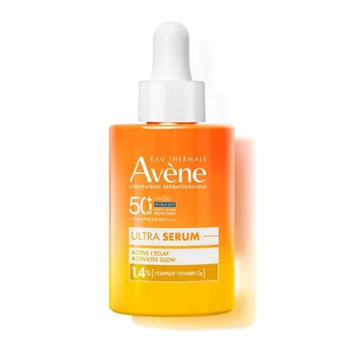 Ultra Serum cu efect de luminozitate si protectie solara SPF 50+, 30 ml, Avene