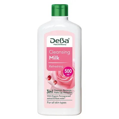 Lapte demachiant revigorant DEBA Natural Beauty, Rubella | 500 ml
