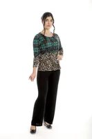 Tinuta dama casual CP24010 verde animal print/negru, Cesy | marimea S