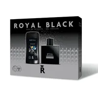 Set cadou barbati Royal Black, Corania | EDT 100 ml + gel de dus 250 ml