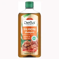 Sampon echilibrant pentru par gras DEBA NATURAL BEAUTY cu Nuci si Aloe Vera, Rubella | 500 ml