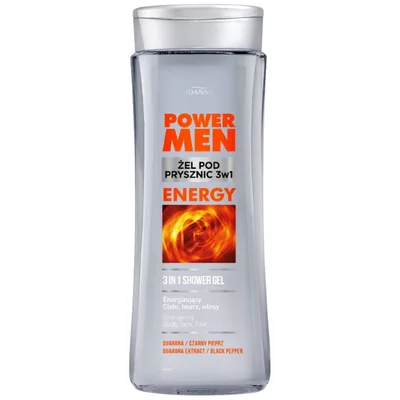 Sampon si gel de dus 3 in 1 Power Men Energy, Joanna | 300 ml