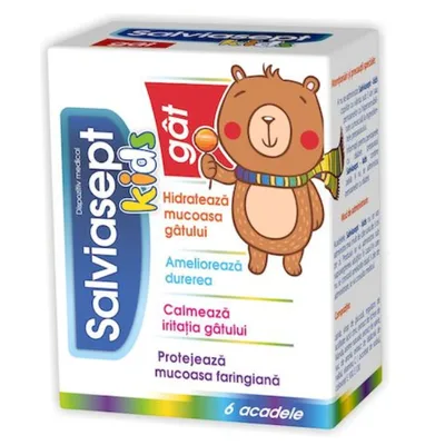 Salviasept Kids, 6 acadele, Zdrovit