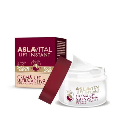 Crema lift ultra-activa toate tipurile de ten Lift Instant AslaVital, Farmec | 50 ml