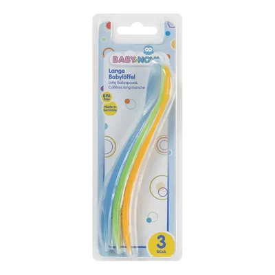 Set lingurite cu coada lunga pentru sugari, Baby Nova | 1 set x 3 lingurite
