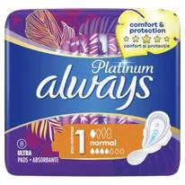 Absorbante Always Platinum Normal mar.1, P&G | 8 bucati
