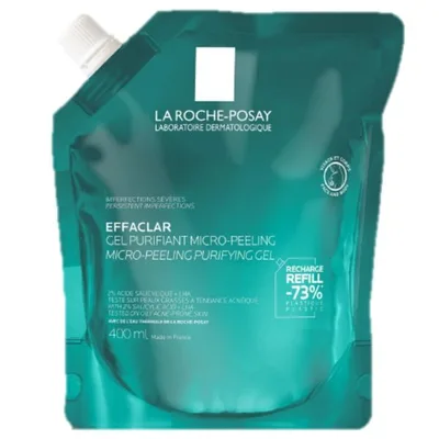 Rezerva Gel purifiant micro-exfoliant Effaclar pentru imperfectiuni persistente, 400 ml, La Roche-Posay