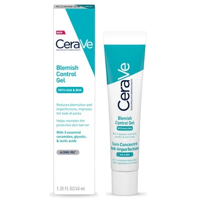 Gel anti-imperfectiuni pentru ten gras cu tendinta acneica cu AHA si BHA, CeraVe | 40 ml