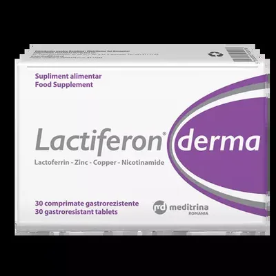 Lactiferon Derma, 30 comprimate gastrorezistente, Meditrina Pharmaceuticals