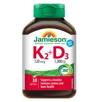 Vitamina K2 12 0mcg + D3, Jamieson | 30 capsule