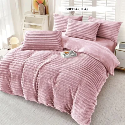 Lenjerie de pat pufoasa LINE Sophia (lila) 230x250 cm, Ralex | 1 buc