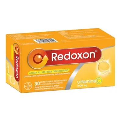 Redoxon cu aroma de lamaie 1000 mg, Bayer | 30 comprimate efervescente
