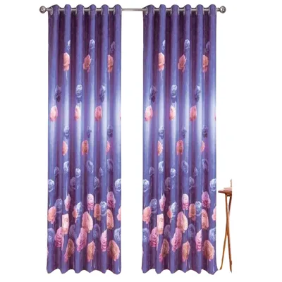 Draperie FLORA Albastru, Perpetuum | 140 x 245 cm