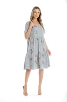 Rochie volane CV25030 alb dungulite/broderie florala, Cesy | marimea S