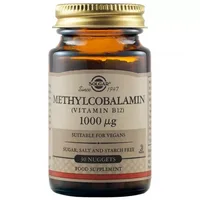 Metilcobalamina Vitamina B12 1000 mg, Solgar | 30 tablete sublinguale