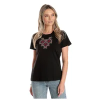 Tricou broderie dama DV24TB03 negru traditional, Dress to Impress | marimea S
