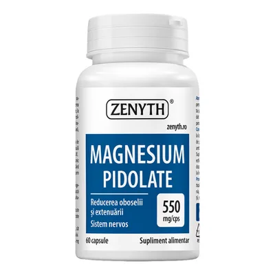 Magneziu Pidolat 550 mg, Zenyth | 60 capsule
