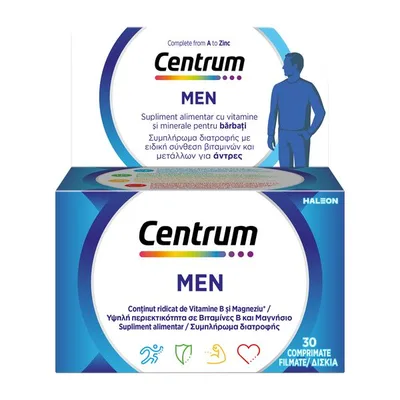Centrum pentru Barbati complet de la A la Zinc, 30 comprimate