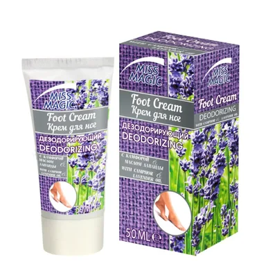Crema pentru picioare cu camfor si ulei de lavanda Miss Magic | 50 ml
