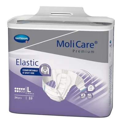 MoliCare Premium Elastic Slip pentru incontinenta 6 picaturi marimea L | 30 bucati