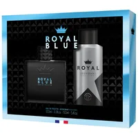 Set cadou barbati Royal Blue, Corania | EDT 100 ml + deodorant 150 ml