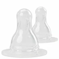 Tetine rotunde din silicon, mar.M-debit mediu, 0-24 luni, 17302, Baby Nova | 2 bucati