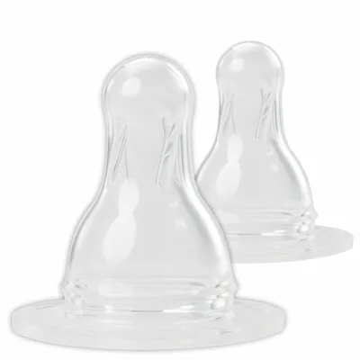 Tetine rotunde din silicon, mar.M-debit mediu, 0-24 luni, 17302, Baby Nova | 2 bucati