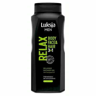 Sampon si gel de dus barbati 3 in 1 RELAX, Luksja | 500 ml