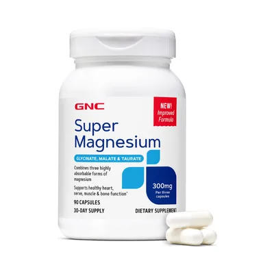 Super magneziu 300 mg, 90 capsule, GNC