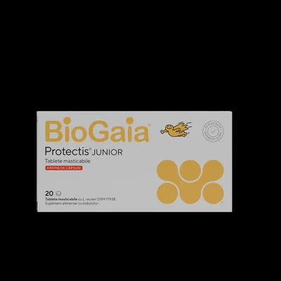 Protectis cu aroma de capsuni, Bio Gaia | 20 cpr. masticabile