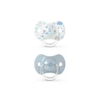 Suzeta silicon Fizio SX Pro 0-6 luni Memories blue, Suavinex  | 2 bucati