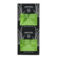 Masca de fata hidratanta cu extract de aloe, Apivita | 2 x 8 ml