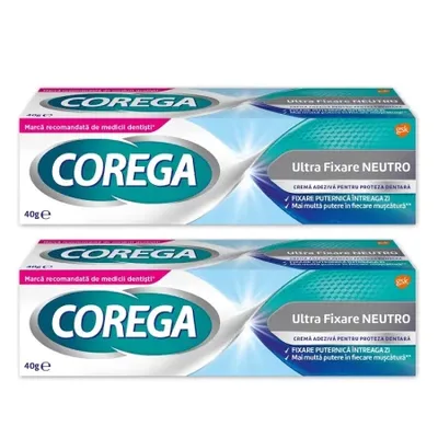Corega Ultra Fixare Neutro, Haleon | pachet 1 + 1 (gratis)