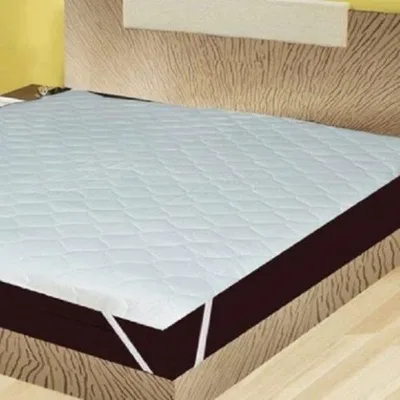 Protectie de pat matlasata alb, 90x200 cm, Ralex | 1 buc