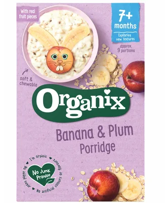 Cereale Ecologice Bio cu Banane si Prune 7 luni+, Organix | 200 g
