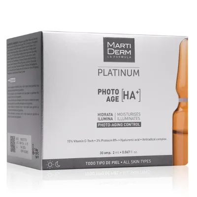 Fiole anti-age cu acid hialuronic Photo Age, Platinum, Martiderm | 10 fiole