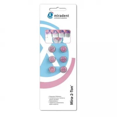 Tablete pentru controlul placii bacteriene Mira 2-Ton, 6 tablete, Miradent