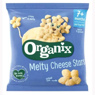 Snack ecologic Bio Stelute din Porumb si Branza 7+ luni, Organix | 20 g