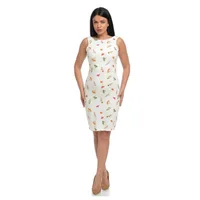 Rochie spate V 19NV102 crem/imprimeu floral, Natalee | marimea S