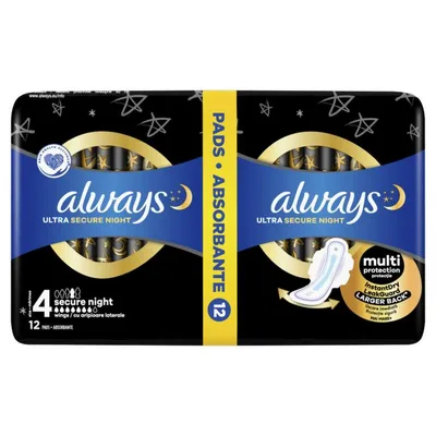 Absorbante Always Duo Pack Ultra Secure Night, P&G | 12 bucati