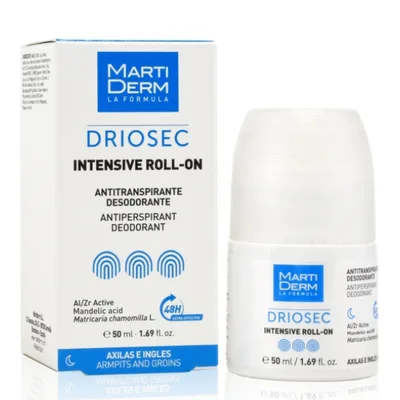 Deodorant roll-on inghinal sau axial impotriva transpiratiei excesive Driosec, Martiderm | 50 ml